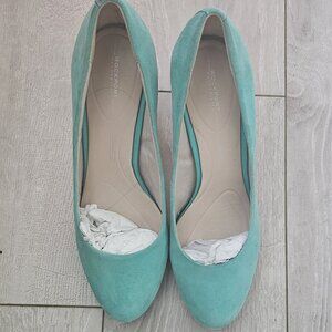 Turquoise Suede Stiletto 3.75" Heels